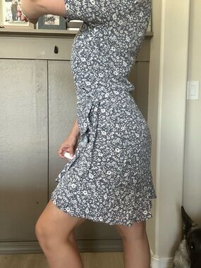 Floral Wrap Mini Dress